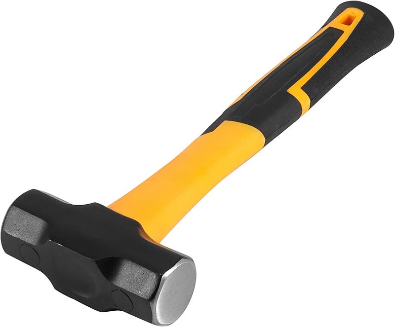 HOIGON 2 Pack 3 Lb Sledge Hammer, 14 Inch Pro-grade Sledge Hammer Tool Set with Fiberglass Handle, 1.6kg 48oz Heavy duty Stoning Club Hammer for Carpentry, Construction, Mechanic Work - Image 5